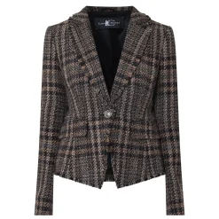 Best Check Single-Breasted Blazer Women Coats & Jackets