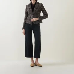 Best Check Single-Breasted Blazer Women Coats & Jackets