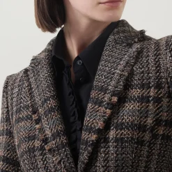 Best Check Single-Breasted Blazer Women Coats & Jackets
