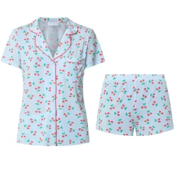 Best Cherry Top & Shorts Pyjama Set Women Sleepwear