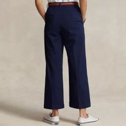 Discount Chino Cropped Wide Leg Trousers Women Trousers & Shorts