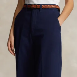 Discount Chino Cropped Wide Leg Trousers Women Trousers & Shorts