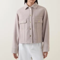 Discount Chloe Double Pocket Overshirt Women Coats & Jackets