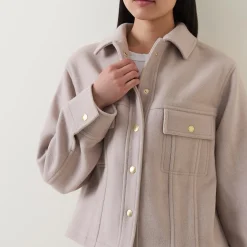 Discount Chloe Double Pocket Overshirt Women Coats & Jackets
