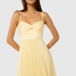 Hot Chloe Pleated Flared Dress Women Dresses