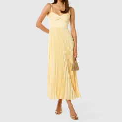 Hot Chloe Pleated Flared Dress Women Dresses