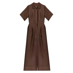 Outlet Chocolate Tailored Jumpsuit Women Jumpsuits