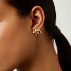 Clearance Chubby Triple Small Hoop Earrings Women Earrings