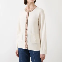 Hot Cindie Contrast Trim Cardigan Women Sweaters & Cardigans
