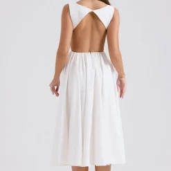 Clearance Cindy Open Back Flared Sundress Women Dresses