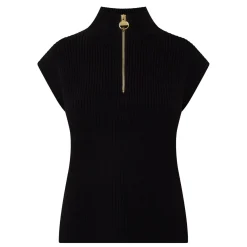 Clara Half-Zip Ribbed Knit Sweater Women Sweaters & Cardigans