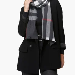 Hot Classic Check Merino Wool Scarf Women Scarves