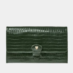 Outlet Classic Croc-Embossed Leather Travel Wallet Women Wallets