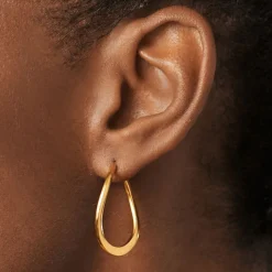 Clearance Classic Curve Medium Hoop Earrings Women Earrings