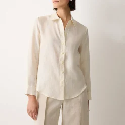 Discount Classic Linen Shirt Women Tops