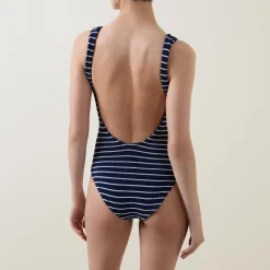 New Classic Square Neck Striped Swimsuit Women Swimwear & Beachwear