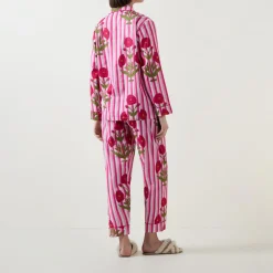 Outlet Claudia Floral Stripe Pyjama Set Women Sleepwear