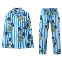 Clearance Claudia Floral Stripe Pyjama Set Women Sleepwear
