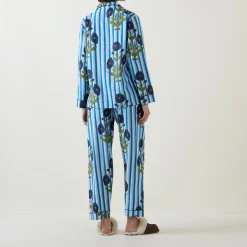 Clearance Claudia Floral Stripe Pyjama Set Women Sleepwear