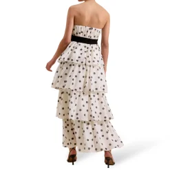 Clearance Claudia Tiered Spot Dress Women Dresses