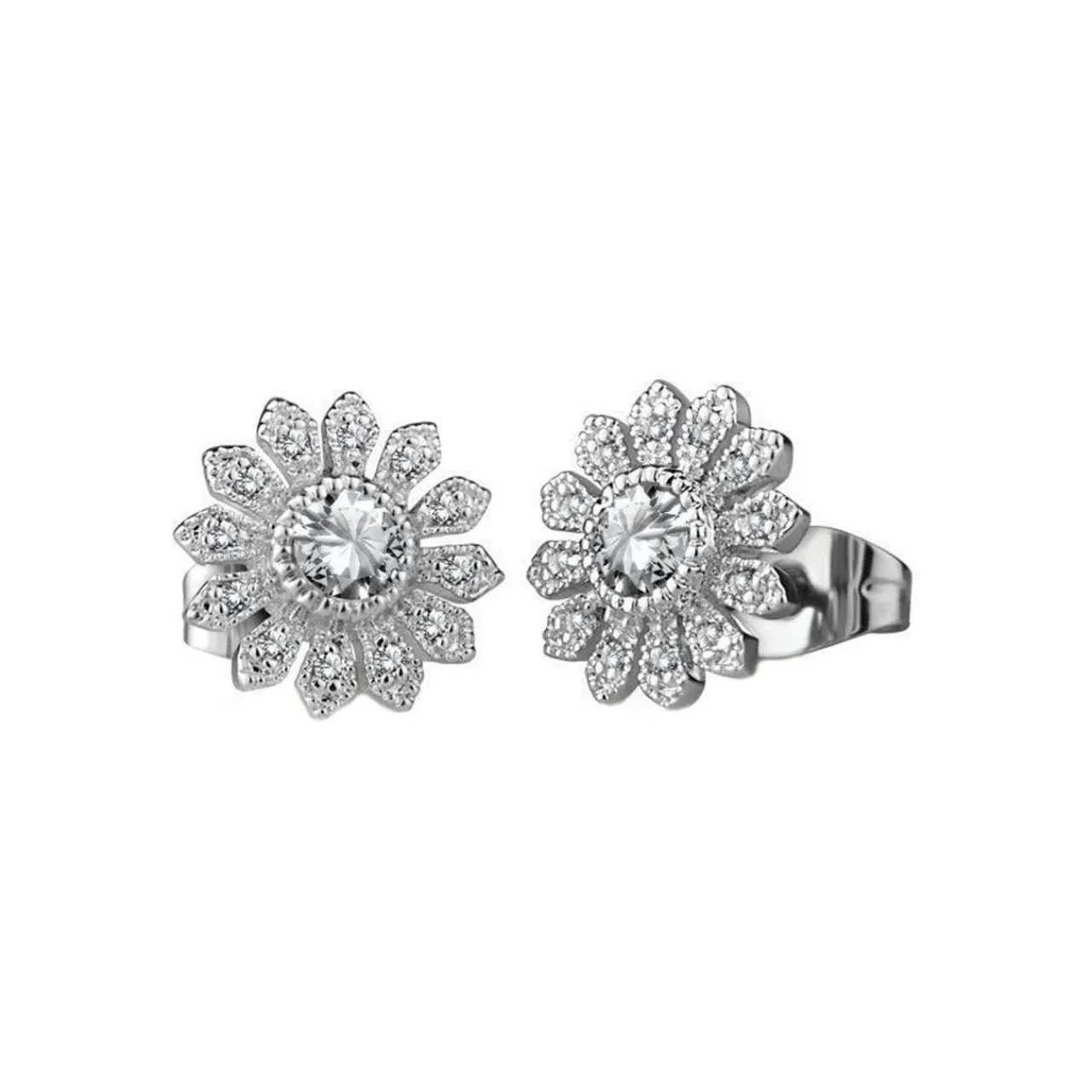 Best Clear Stone Flower Stud Earrings Women Earrings