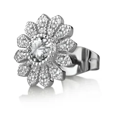 Best Clear Stone Flower Stud Earrings Women Earrings