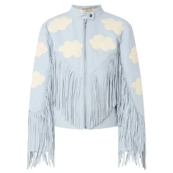 Outlet Cloud Fringed Leather Jacket Women Coats & Jackets