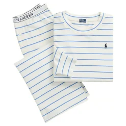 Outlet Club Terry Striped Logo Pyjama Set Women Sleepwear