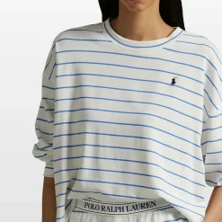 Outlet Club Terry Striped Logo Pyjama Set Women Sleepwear