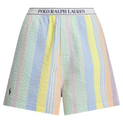 Outlet Coastal Stripe Logo Boxer Shorts Women Sleepwear