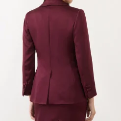 New Cognac Single-Breasted Blazer Women Coats & Jackets