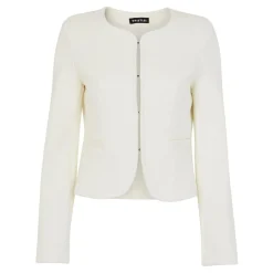 Collarless Jersey Jacket Women Coats & Jackets