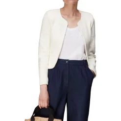 Collarless Jersey Jacket Women Coats & Jackets