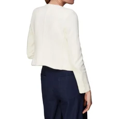 Collarless Jersey Jacket Women Coats & Jackets