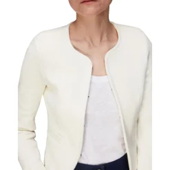 Collarless Jersey Jacket Women Coats & Jackets