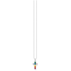 New Colourful Stones Cross Necklace Women Necklaces