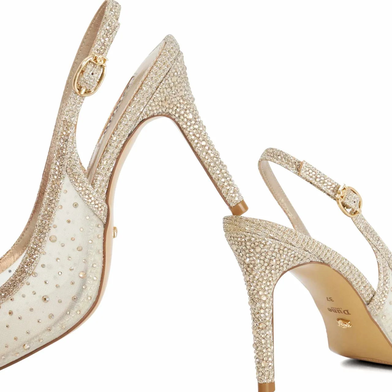 Best Compassionate Embellished Slingback Courts Women Heels
