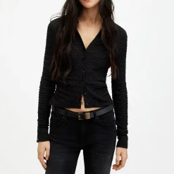 Best Connie Open-Neck Shirt Women Tops