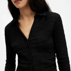 Best Connie Open-Neck Shirt Women Tops
