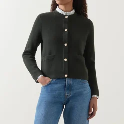 Hot Contrast Knit Cardigan Women Sweaters & Cardigans