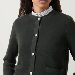 Hot Contrast Knit Cardigan Women Sweaters & Cardigans