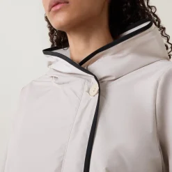 Sale Contrast-Trim Parka Jacket Women Coats & Jackets