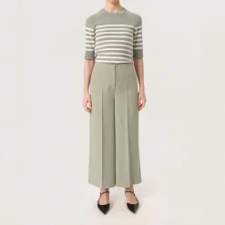 Hot Corinne High-Rise Cropped Wide-Leg Trousers Women Trousers & Shorts