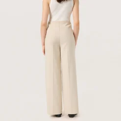New Corinne High-Rise Wide-Leg Trousers Women Trousers & Shorts