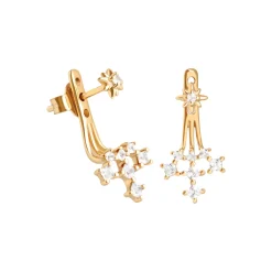 Hot Cosmic Crystal Ear Jacket Stud Earrings Women Earrings