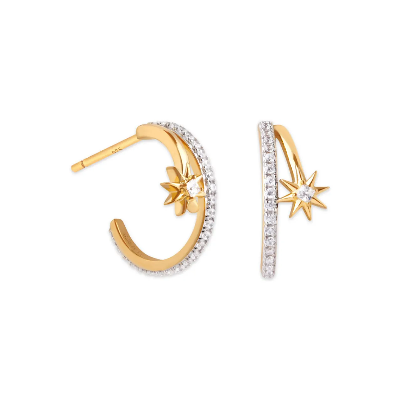 Hot Cosmic Illusion Crystal Hoop Earrings Women Earrings