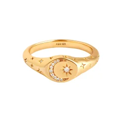 Cosmic Signet Ring Women Rings