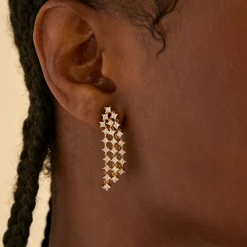 New Cosmic Star Statement Drop Earrings Women Earrings