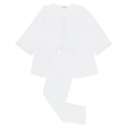 Online Cotton Pyjamas LS Cot Lce Women Sleepwear