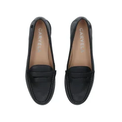 Hot Crackle Penny-Trim Loafers Women Loafers